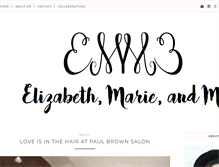 Tablet Screenshot of elizabethmarieandme.com